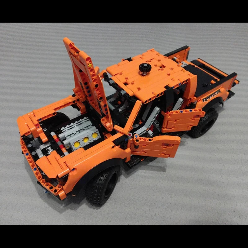 Technical 1:10 F-150 Raptor Off Road Car Building Blocks Pickup Vehicle Assemble Bricks Toys Gifts For Boy Kids