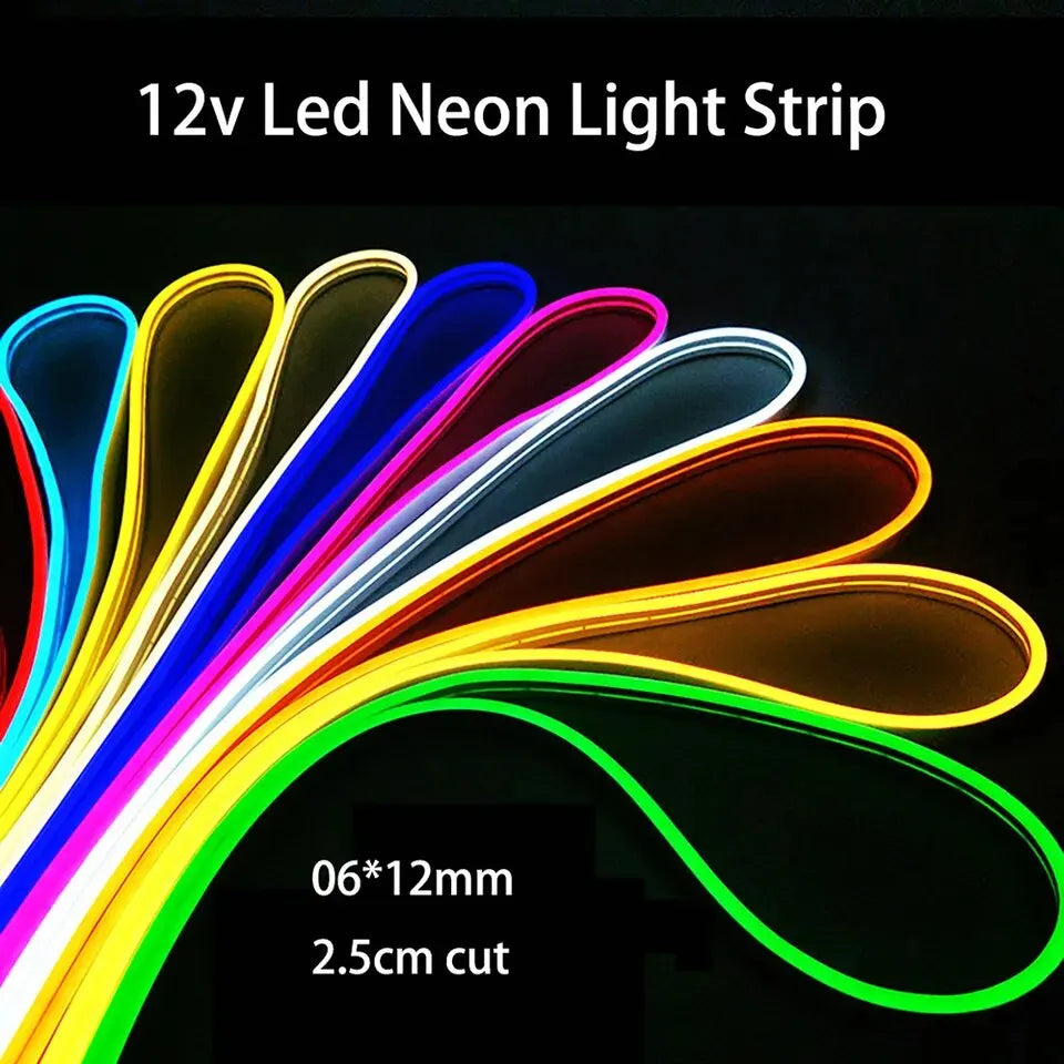 Neon Light Strip LED Flexible Silicone Set 2835 5M 600 Lights Embedded Linear Flexible Light Strip for Ndoors Outdoors Bedroom