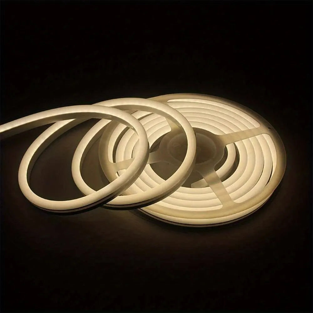 Neon Light Strip LED Flexible Silicone Set 2835 5M 600 Lights Embedded Linear Flexible Light Strip for Ndoors Outdoors Bedroom