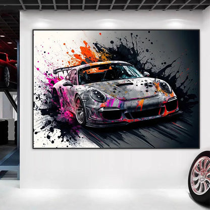 Colorful Vehicles Poster Canvas Art Pop Graffiti Lurxry Cars Print Murals Modern Wall Art Hanging Pictures Home Decor Unframed