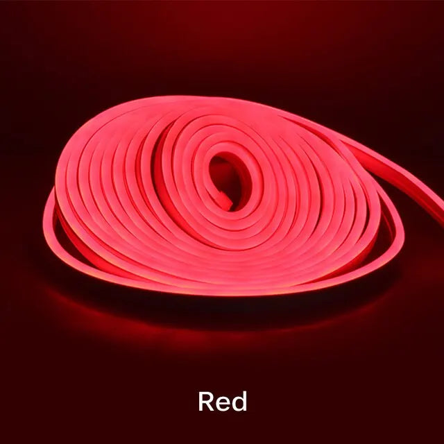 Neon Light Strip LED Flexible Silicone Set 2835 5M 600 Lights Embedded Linear Flexible Light Strip for Ndoors Outdoors Bedroom